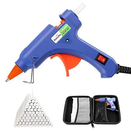 Produktbild: Dweyka HeiÃŸklebepistole, Dweyka Mini Klebepistole mit 75 Stück Klebesticks 20W, Schmelzende Klebepistole Set für Schule DIY Kunst schnelle Aufheizung für Hobby, Kunst & Handwerk und alltägliche R