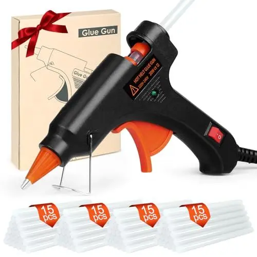Produktbild: Feuerfest Heißklebepistole Klebepistole 30 Heißklebesticks Heissklebepistole Klebesticks für DIY Kleine Handwerk und schnelle Reparaturen in Haus & Büro, 20W Klebepistolen
