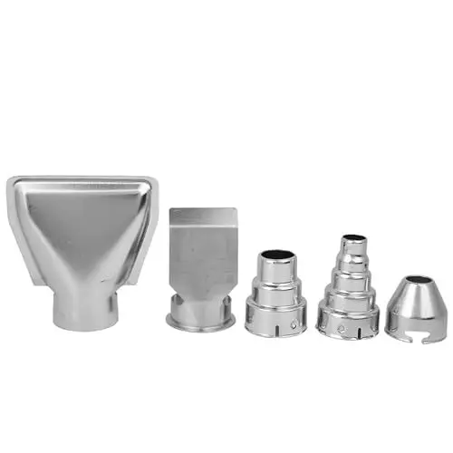 Produktbild: Heißluftpistolen-Düsen-Kits, 5 Stück/Set Edelstahl-Heißluftpistolen-Düsen, Wärmegebläse-Zubehör, Aufsätze, Schrumpffolie, Reflow-Verarbeitung, Reparaturwerkzeuge