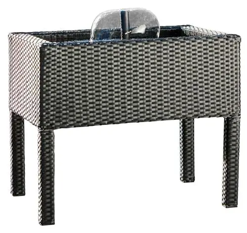 Produktbild: Heissner Rattan Terrassenteich, Schwarz, Einheitsgröße