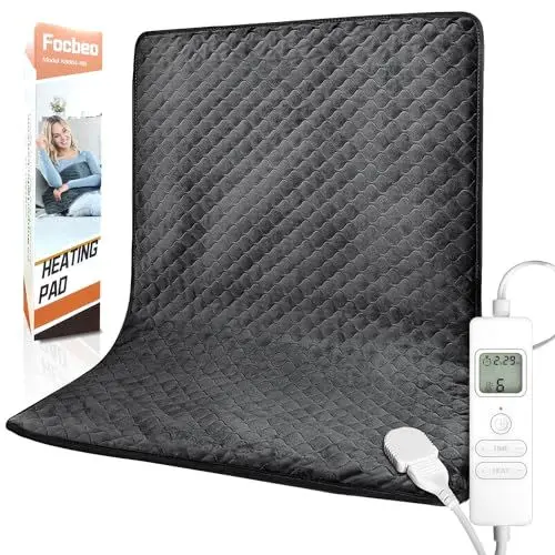 Produktbild: Heizkissen 60x80cm, Heizkissen mit Abschaltautomatik, Wärmekissen Für Rücken Bauch Schnelle Erwärmung Hautfreundliches Material Waschmaschinenfest