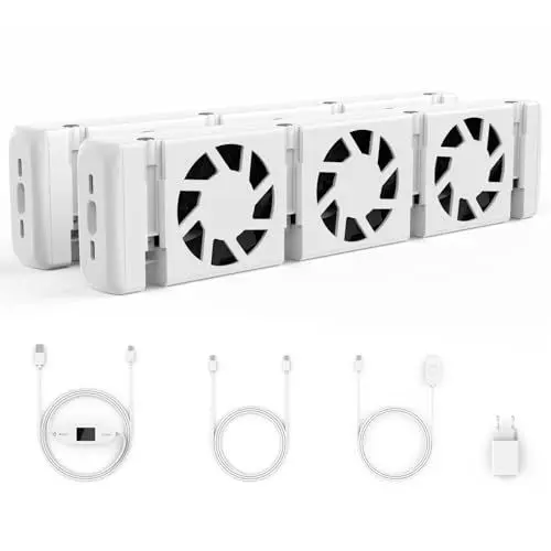 Produktbild: Heizkörper Ventilator, Smarter Heizungsventilator für Heizungen und Unterheizungen, Langlebiger Heizkörperverstärker zur Erhöhung der Heizeffizienz, zum Sparen von Energie und Heizkosten