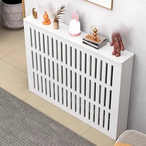 Produktbild: Heizkörperabdeckung, Heizkörperdekoration, Mit Mattiertem Lamellendesign, Heizkörperverkleidung Für Modernes Wohnen, Heizzubehör Für Haushaltsgeräte, Für Wohnzimmer, Möbeldekor(L70*H70*T20cm)