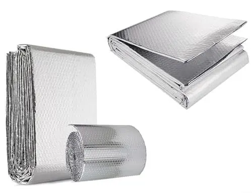 Produktbild: Heizkörper-Reflektorfolie, Heizkörperisolierung, 0,6 m x 5 m, Heizkörperverstärker für Heizkörpereffizienz, Heizkörperfolie, Reflektorrolle mit Klebepads (4er-Pack)