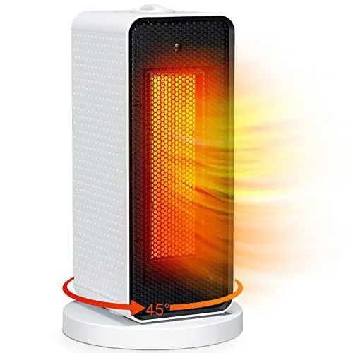 Produktbild: Heizlüfter Energiesparend Leise Ninonly 1200W Mini Keramik Heizlüfter Leise mit 90° Oszillation 3 Stufen Warm Natürlich Überhitzungs, Kippschutz Heizung Elektrisch für Bad P1