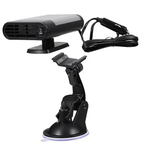 Produktbild: Heizung Starthilfe Wärmer Notfallset fürs Auto Solar- Platz heizlüfter auto car heater kfz car air conditioner auto fan auto defroster Rotationsheizgebläse Metall Black Generisch