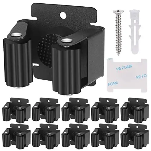 Produktbild: Hejo 10 Stück Gerätehalter, Besenhalterung Wand, Besenhalter Wand, Gartengerätehalter, Edelstahl Wandhalterung für Wischmopp, Besen, Schaufel, Werkzeuge