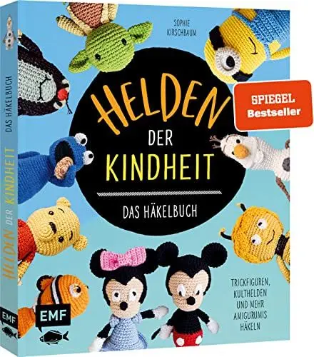 Produktbild: Helden der Kindheit – Das Häkelbuch – Trickfiguren, Kulthelden und mehr Amigurumis häkeln: Mit Kultfiguren wie Micky Maus, Arielle, Biene Maja, ... Harry Potter, den Schlümpfen und den Minions