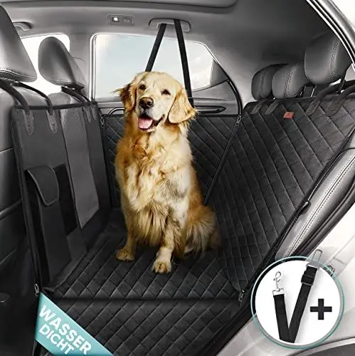 Produktbild: HELDENWERK Autoschondecke Hund Rücksitz wasserdicht & Kratzfest - Universal Hundedecke für Auto Rückbank inkl. Seitenschutz und Sichtfenster - Hunde Autodecke, Rückbank Schutz