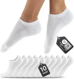 Produktbild: HELDENWERK Sneaker Socken Damen & Herren 10 Paar I Kurze Sneakersocken OEKOTEX zertifiziert mit atmungsaktiver Baumwolle I Kurzsocken Set Unisex Sportsocken (10x weiß)