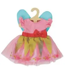Produktbild: Heless 1430 - Puppenkleidung im Design Prinzessin Lillifee, Kleid mit Pinker Schleife für Puppen und Kuscheltiere der Größe 28-35 cm