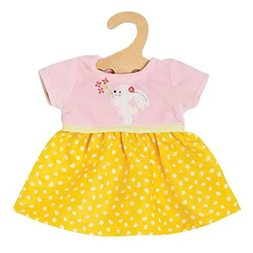 Produktbild: Heless 2360 - Puppenkleidung im Design Bunny Lou, Kleid mit Hasenapplikation für Puppen und Kuscheltiere der Größe 35-45 cm