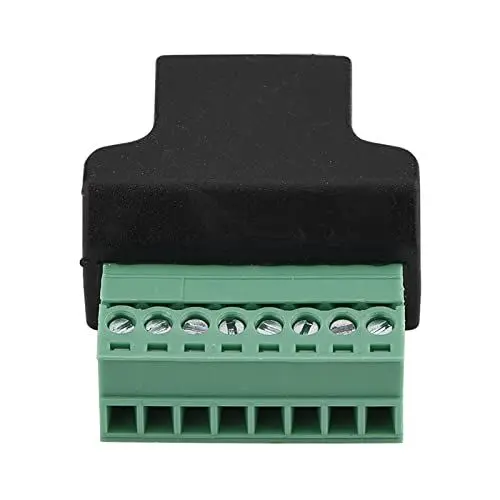 Produktbild: VGEBY Terminal-Adapter, DVR-Ethernet-Anschluss, RJ45-Buchse auf 8-poligen Schraubklemmen-Anschluss, Konverter-Adapter