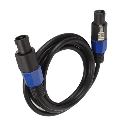 Produktbild: HELEVIA Lautsprecher-Verbindungskabel, Stecker auf Stecker, Plug-and-Play-Lautsprecherkabel mit Drehverschluss Bühnenlautsprecher-Leistungsverstärker (6 FUSS)