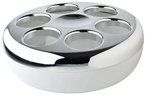 Produktbild: Helios Pure Flaschenkühler Weiß/Chrom - Eleganter Getränkekühler - Ideal für Konferenzen und Meetings - Lange Getränkekühlung