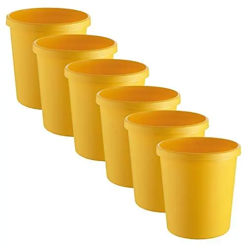 Produktbild: Helit H6123818 - Papierkorb „the german“, 18 Liter, gelb, 6 Stück
