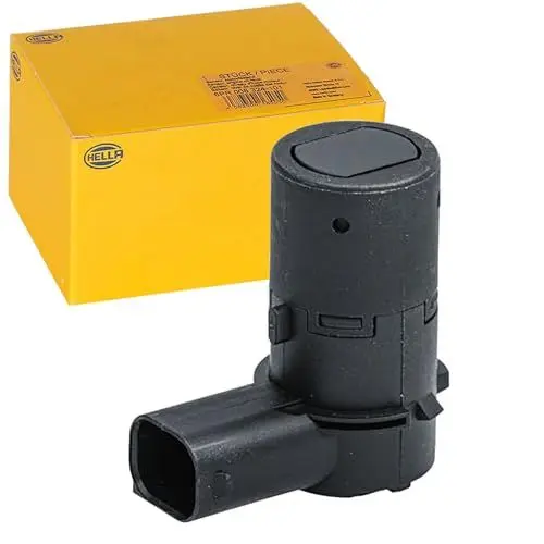 Produktbild: HELLA 6PX 358 141-351 Sensor, Einparkhilfe - gewinkelt - 3-polig - gesteckt - lackierbar