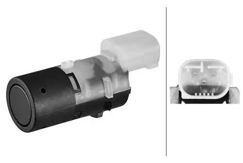 Produktbild: HELLA 6PX 358 270-411 Sensor, Einparkhilfe - 3-polig - Anbau - lackierbar