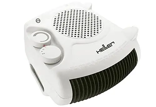 Produktbild: HELLER HL901 Heizlüfter klein für Innenräume | 2000 W | 2 Heizstufen + Kaltluft | Thermostat | elektrische Heizung | Elektroheizung