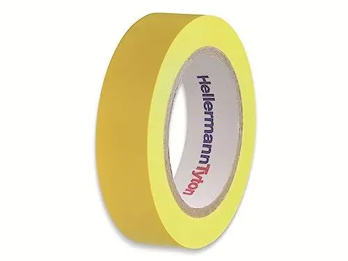 Produktbild: HellermannTyton 15-YE15x10m 710-00102 Isolierband HelaTape Flex 15 Gelb (L x B) 10m x 15mm, 10 Stück