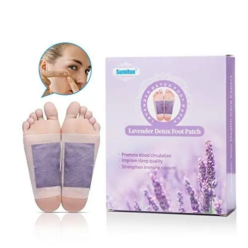 Produktbild: HELLOYOUNG 12 Stück/Karton Lavendel Fußpolster Patches Premium Adhesive Bio Herbal Cleansing Patches Salben