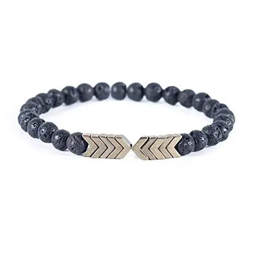 Produktbild: HELLOYOUNG Heiliger Pfeil Lavasteinarmband Magnet Schwarzes Steinarmband Magnetarmband Gesundheitsprodukt Gesundheitswesen Andere (Wohlbefinden und Entspannung) (01)