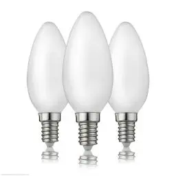 Produktbild: hellum LED Lampen E14 warmweiß, 3 Stück, Matte LED Glühbirne kerzenform als Ersatz für Glühbirne 25 Watt, Helligkeit 250 Lumen, 2700 Kelvin LED E14 warmweiß, 3x 207200