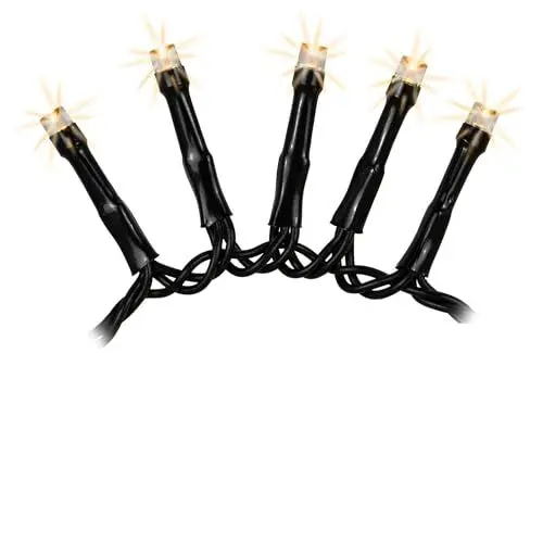 Produktbild: Hellum LED Lichterkette Außen, Cluster Aussenlichterkette mit Timer, 384 warmweiße LED, 7,66m beleuchtete Länge mit Kabel schwarz, Tannenbaum Lichterkette als Weihnachtsbeleuchtung <59 lm 576832