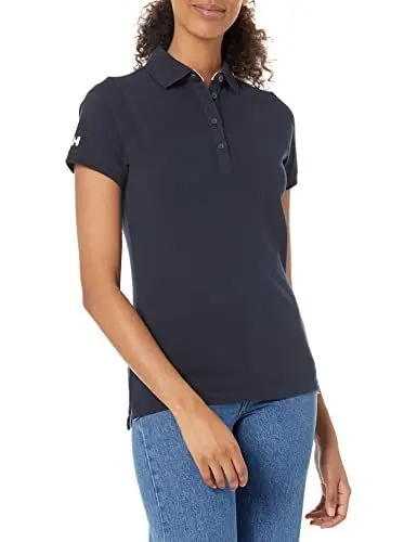 Produktbild: Helly Hansen Damen W Crew Pique 2 Polo SS, Marineblau, L
