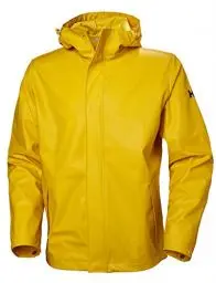 Produktbild: Helly Hansen Moss Regenjacke mit Kapuze für Herren, wasserfest, winddicht, 344 Gelb (Essential Yellow), Größe M