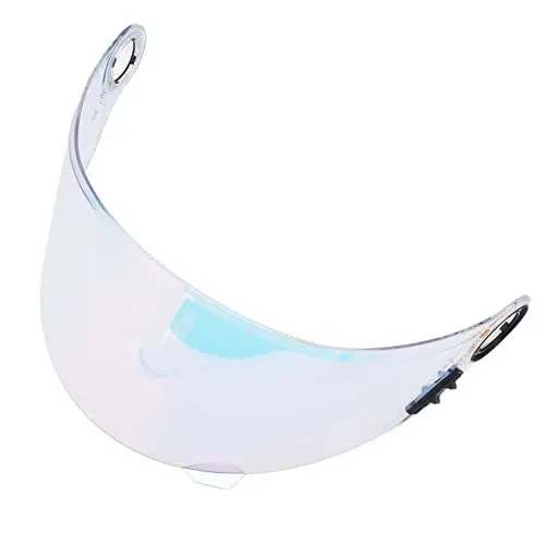 Produktbild: Helm-Gesichtsvisierlinse, Modisches Weitwinkel-Motorradhelm-Visier, Druckknopf, UV-beständig, für FF358 für FF396 (Transparentes Blau)