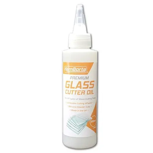 Produktbild: HemBorta® Glasschneideöl 120ml Professionelle Schneidflüssigkeit für Glasschneider, Glasschneider Öl für verwenden auf Glasscheiben, Spiegeln und Buntglas