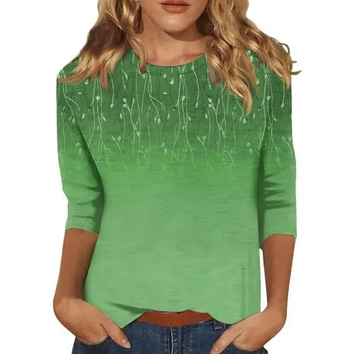 Produktbild: SCBFDI Oberteil Damen Elegant Sexy Weltraum - Kostüm - Karneval- Damen Große Größen Oberteil Frau Satinbluse Outdoor Bluse Damen Oberteile Party Oberteile Grün S