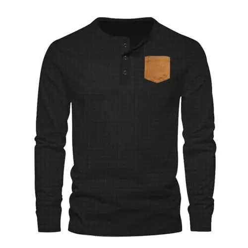 Produktbild: Hemd Herren Slim Fit Gestreiftes Langarmshirt Herren Schwarz Langarmshirt Herren Baumwolle Weit Batik T Shirts Männer Langarmshirt Herren Sommer Hemd Herren Schwarz L Hemd Schwarz XL