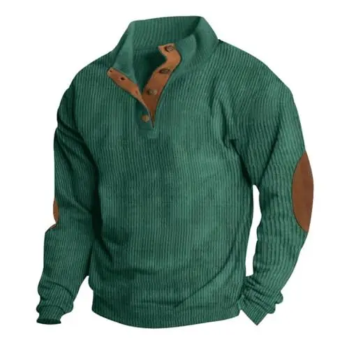 Produktbild: Hemd Slim Fit Herren Langarmshirt Herren Weiss Herren T Shirt XXXL Herren Langarmshirt Slim Fit Hemd Herren Langarm Sommer Moderne T-Shirts Herren Hemd Herren Sommer Leicht Grün 5XL