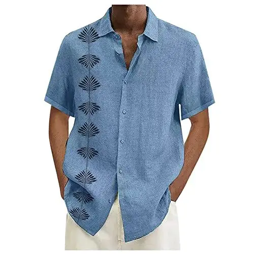 Produktbild: hemd armelhalt palmen hemd hemd kurzarm jugendliche piratenhemd hemd herren kurzarm eukalyptus grün sommer klamotten herren bowling hemd sommerhemd herren kurzarm hawaiihemd langarm hemd halter