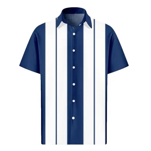Produktbild: KONG JIMFAN Herren Hawaiihemd Herren Kurzarm Poloshirts Herren Outdoor Reise Hemd Outdoor Reise Kurzarm Hemd Leinenhemd Herren(Weiß,XL)