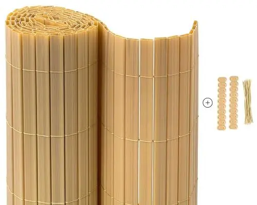 Produktbild: casmartis Premium PVC Sichtschutzmatte - Bambus - 80 x 600 cm (2-teilig) - Zaunsichtschutz, Sichtschutzzaun, Balkonverkleidung, Zaunblende Garten Balkon Terrasse