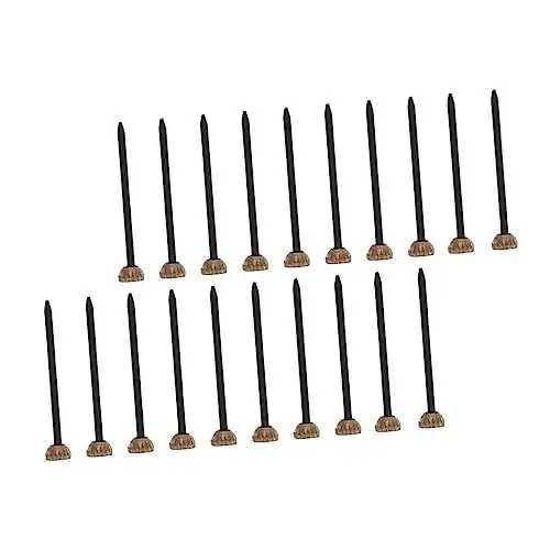 Produktbild: Hemobllo 100st Haken Nagel Aufhänger Für Fotorahmen Pin Zum Aufhängen Von Bildern Sägezahn-bildaufhänger Kopfnägel Aus Messing Nagelsortiment-set Kupferkopf-eisennagel Bildstift Metall