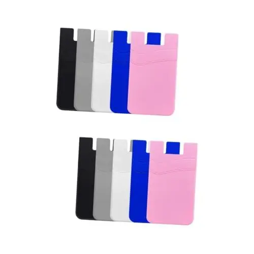 Produktbild: Hemobllo 2 Sätze Handyhüllen Aus Geschmeidigem Material Kartenhalter Selbstklebender Handy-kartenhalter Tragbares Design 5 Stück X 2