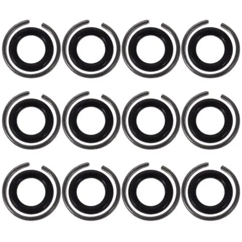 Produktbild: Hemobllo 1/2 Schlagschrauber-Halterungen und O-Ring: 12 Sätze Schlagschrauber-Sicherungsringe - mit O Ring-Schlagschrauber-Werkzeugteilen Schlagreibungsring