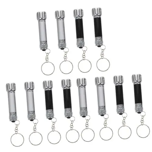 Produktbild: Hemobllo 12 Stk Mini-Taschenlampe Taschenlampen-Schlüsselanhänger LED-Licht mit Schlüsselring Schlüsselanhänger mit Taschenlampe Outdoor-Taschenlampe winzig Werkzeug Geschenk Schlüsselbund