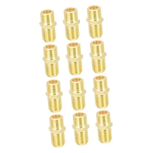 Produktbild: Hemobllo 12 Stk Tv-adapter Steckdosen-extender Rg6-anschluss Tv Kabel Adapter Koax Kabel Adapter Tv Kabel Stecker Kabelzubehör Kupplung Für Koaxkabel F-buchse Rg58 Koaxial Verlängern Metall