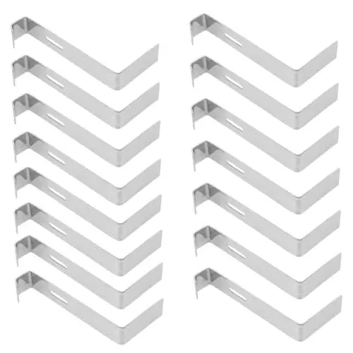Produktbild: Hemobllo 15 Stück rutschfeste Porzellanfliesen Schnalle Fix Clip Für Dach Metall Dachziegel Clip Heimbedarf Fix Clip Ersatz Metall Dach Clip Dach Edelstahl Fix Clip Dachziegel Fix