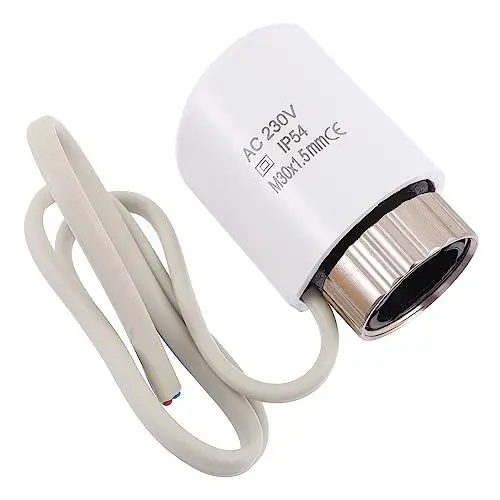 Produktbild: Hemobllo 1 Stück Fußbodenheizung Konstanttemperaturregler Elektrischer Stellantrieb Heizkörperthermostat Temperaturregelventile Heizkörperventilkappen Weiße Pvc-Elektroheizgeräte