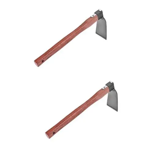 Produktbild: Hemobllo 2St Gartenhacke aus Stahl gartenwerkzeuge garten wergzeug garten wekzeuge gartenarbeit Gartenhacken zum Jäten Unkraut pflanzen werkzeuge Kompakte Gartenhacke Pflanzhacke Holz