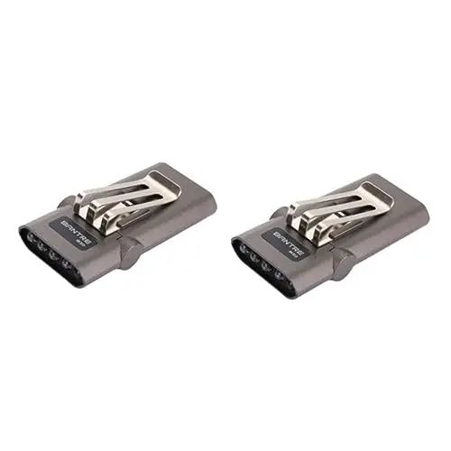 Produktbild: Hemobllo 2 Stück Clip Light Wiederaufladbare Stirnlampe 0-60° Winkeleinstellung 16-20h Batterielebensdauer Für Nachtaktivitäten