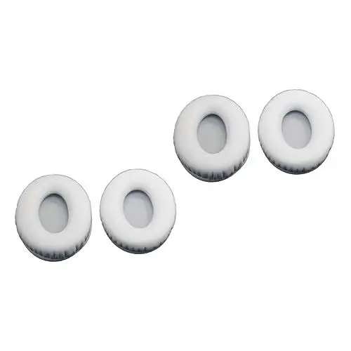 Produktbild: Hemobllo 2stücke Replacement Ear Pads Für Studio Kopfhörer Weiße Memory-Schaum Polsterung Bequeme Ohrpolster Für Längeren Gebrauch Einfache Installation Ohne Werkzeug Elastisch Und