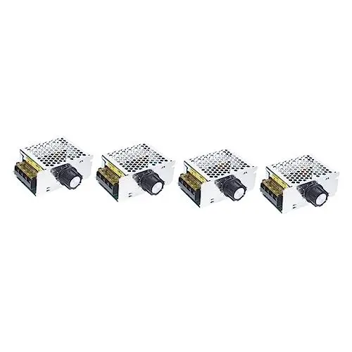 Produktbild: Hemobllo 4 Stück Pwm-controller Spannungsregler Elektrische Motorsteuerung Drehzahlregler Für Elektromotoren Steuergerät Für Elektromotor Ac Motor Steuerregler Elektronisches Bauteil