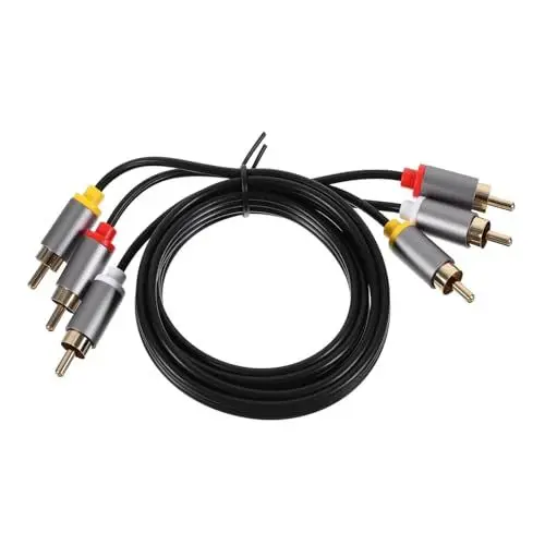 Produktbild: Hemobllo Lautsprecherkabel Stereo-buchse Audio-hilfskabel Subwoofer-kabelsatz Universal-av-kabel Heimkino-kompatibel